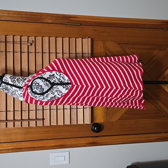 Merona red and white striped tank in medium - Picture 4 of 11